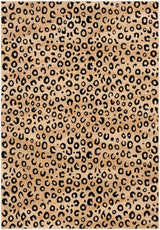 Dulcet Leopard Black Ivory Animal Print Area Rug 7'10" x 9'10"