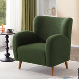 Oversized Living Room Chairs Modern Teddy Fabric Accent Chair Chunky Upholstered