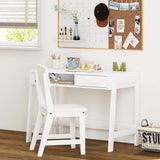 Kids Desk and Chair Set, Study Desk for Kids with Drawers, Wooden Children Study Table