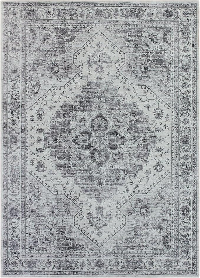 Printed Chenille Accent Rugs - for Bedroom, Kitchen, Living Room, Entryway, Hallway