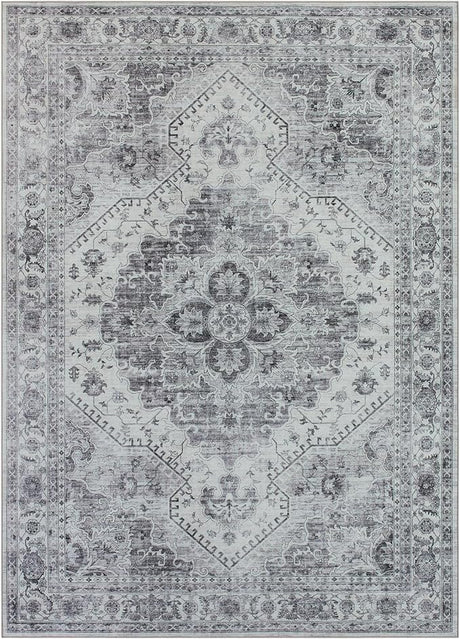 Printed Chenille Accent Rugs - for Bedroom, Kitchen, Living Room, Entryway, Hallway