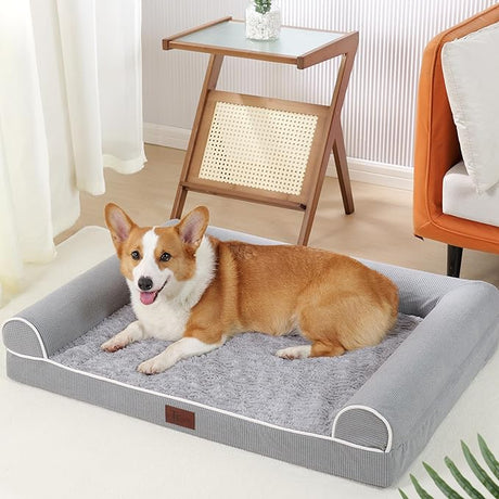 Orthopedic Dog Beds for Large Dogs,Waterproof Lined Egg Crate