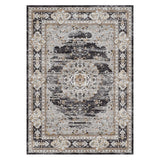 Puino 9x12 Washable Vintage Rug: Oriental Rugs for Living Room Non Slip Backing Stain Resistant Large Indoor Carpet for Bedroom Area Rug Dining Room Decor(Black,9x12FT)
