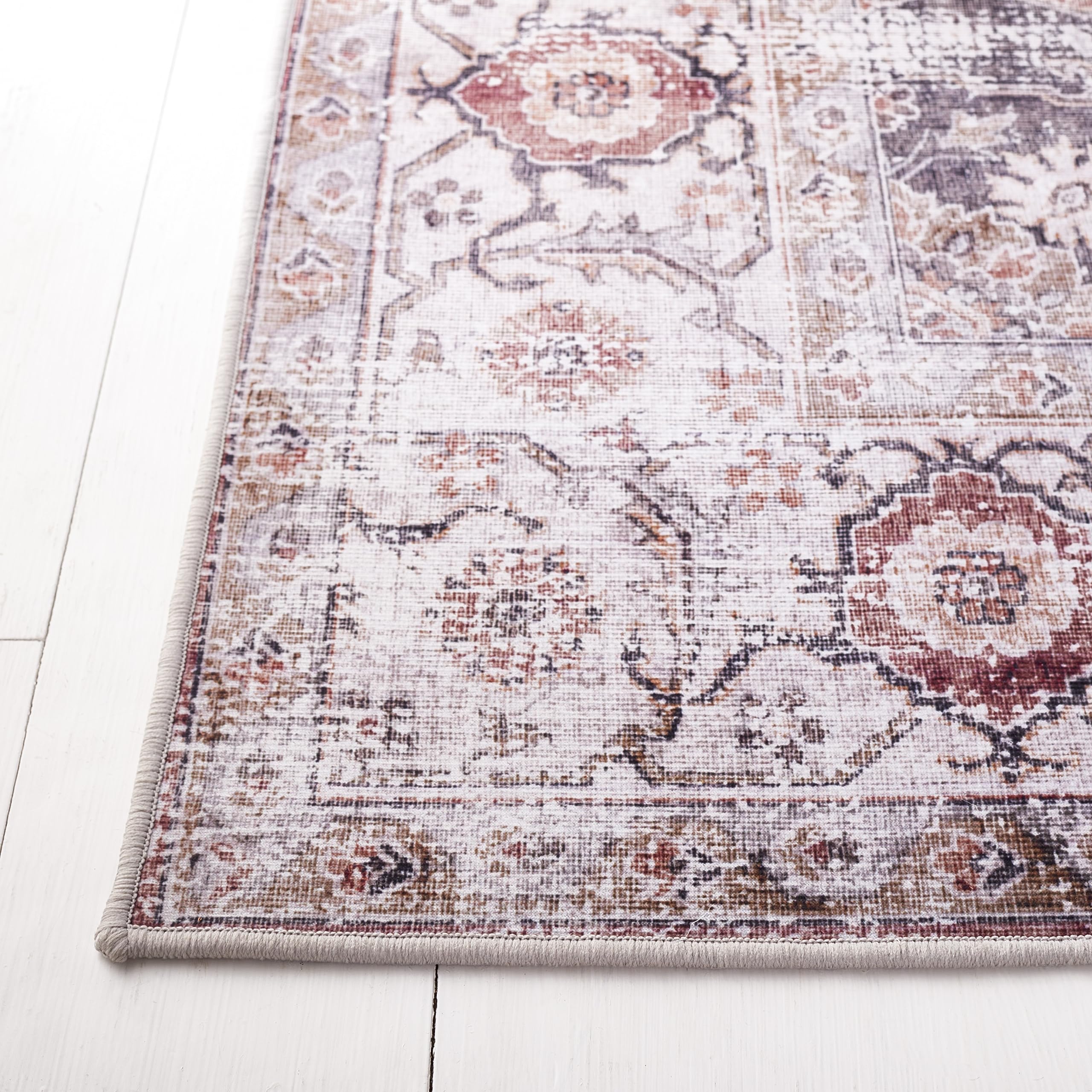 Tucson Collection Area Rug - 6' Square, Beige & Light Sage