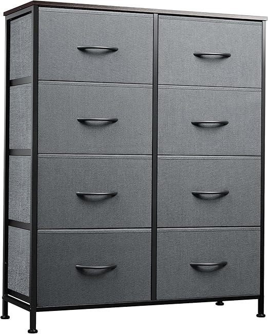 Fabric Dresser for Bedroom, Tall Dresser with 8 Drawers
