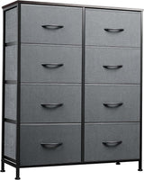 Fabric Dresser for Bedroom, Tall Dresser with 8 Drawers, Storage Tower with Fabric Bins,