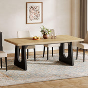 70.9-Inch Rustic Farmhouse Dining Table for 6-8 People