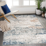 Washable Abstract Area Rug With Anti-Slip Backing, Stain Resistant Rug