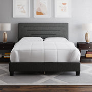Cordoba Upholstered Platform Bed Frame with Headboard, Mattress Foundation Required