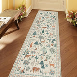 Jungle Animal 8x10 Rugs for Living Room, Green Soft Bedroom Rug 8x10 Under Bed