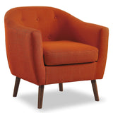 Fabric Barrel Chair, Orange