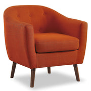 Fabric Barrel Chair, Orange