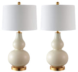 Lighting Collection Karlen Modern Contemporary Cream/ Gold Leaf Double Gourd