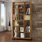 Delwin 10-Shelf Bookcase Antique Nutmeg