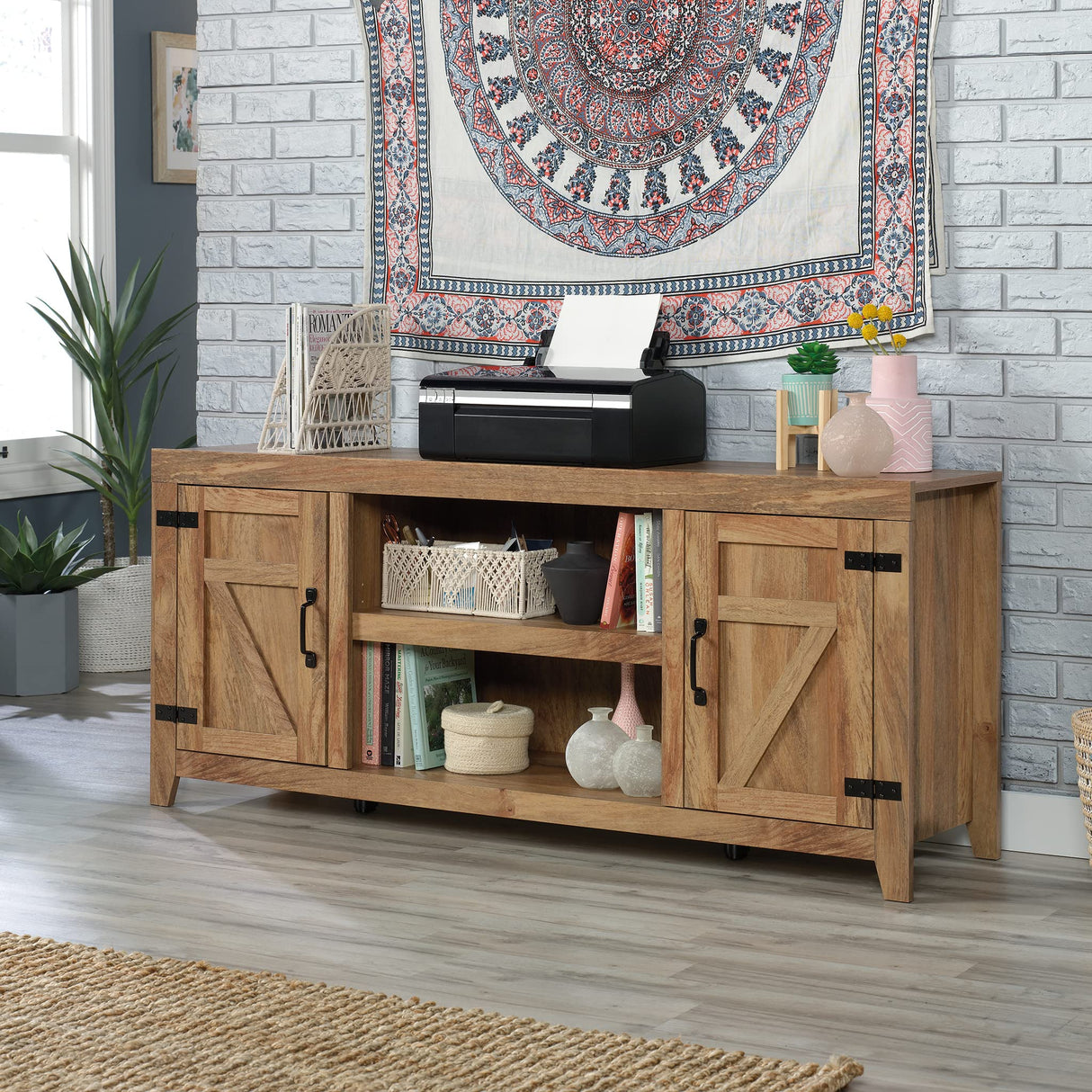 Entertainment Credenza, Sindoori Mango Finish