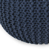 Nahunta Pouf, Navy Blue