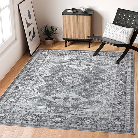 9x12 Area Rug - Stain Resistant Washable Rug, Anti Slip Backing Rugs for Living Room,