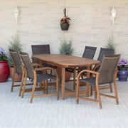 Bahamas 5-Piece Patio Oval Dining Table Set | Eucalyptus Wood | Ideal for Outdoors