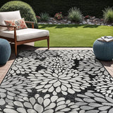 Outdoor Rug 5x7 Modern Exotic Tropical Leaf Area Rugs for Indoor and Outdoor Patio