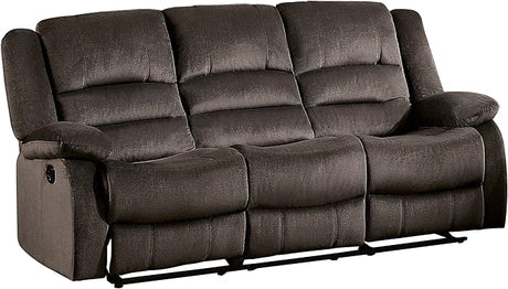 Jarita Reclining Sofa Polyester Fabric Cover, Chocolate