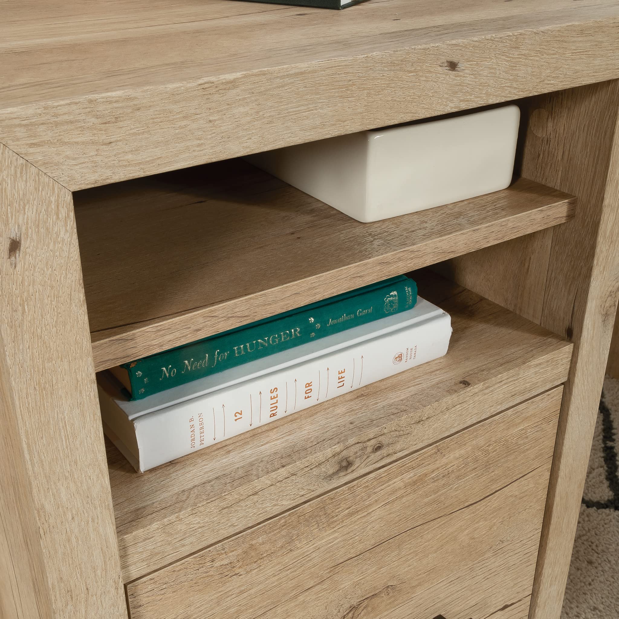 Pacific View L-Desk, L: 58.47" x W: 58.43" x H: 29.92"