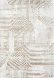 Abani Cream Area Rug for Living Room, Bedroom -Mid-Century Modern- 6' x 9' -Durable & Easy to Clean