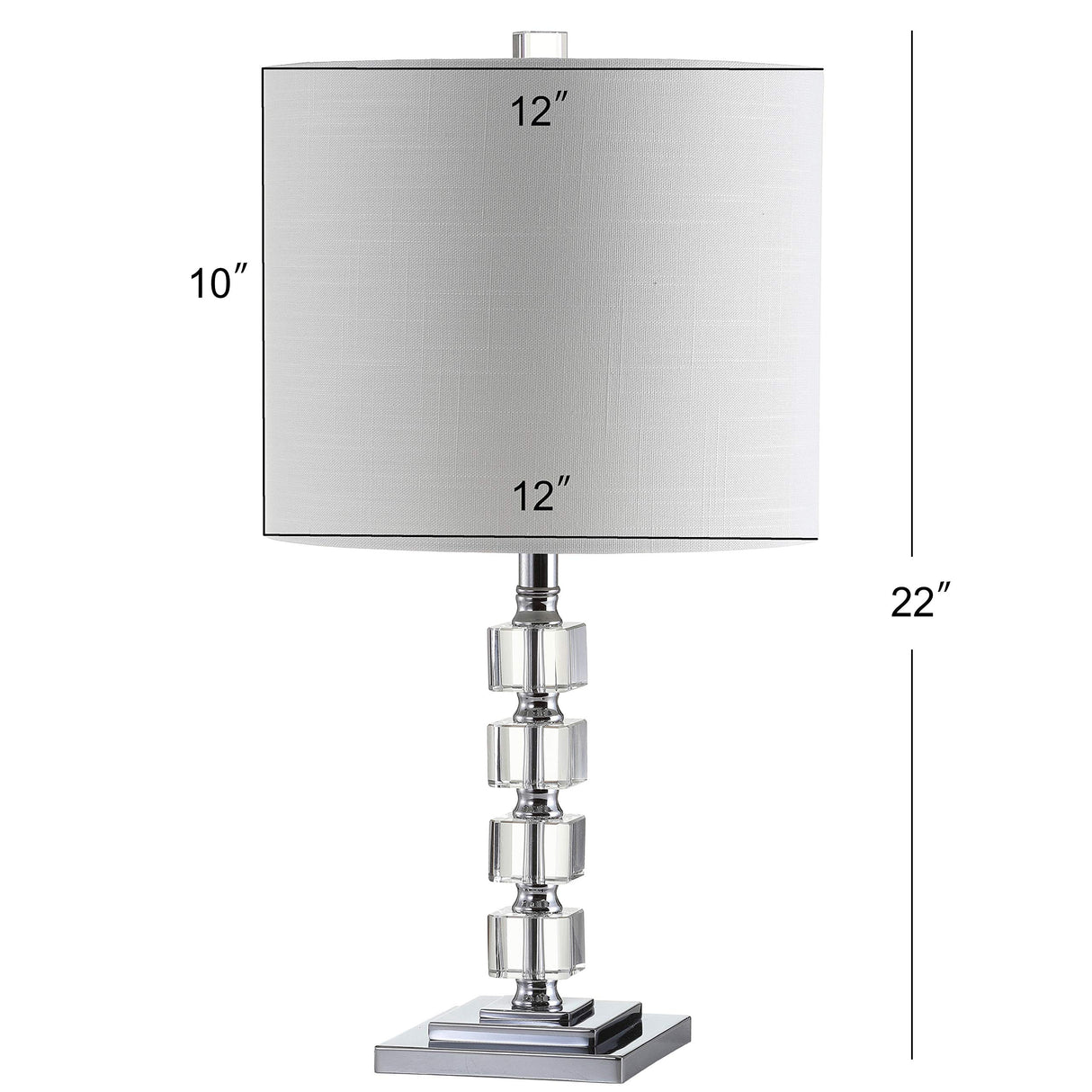 JYL5040A-SET2 Set of 2 Table Lamps Barnard 22" LED Crystal/Metal Table Lamp Glam