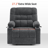 PowerLiftMax Dual Motor Wide Recliner Chair – Heat, Vibration, USB-C & Cup Holders