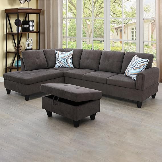 Couches for Living Room L Shaped Couch Upholstered Futon Sofa