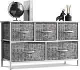 Dresser with 5 Drawers - Storage Chest Organizer Unit with Steel Frame,