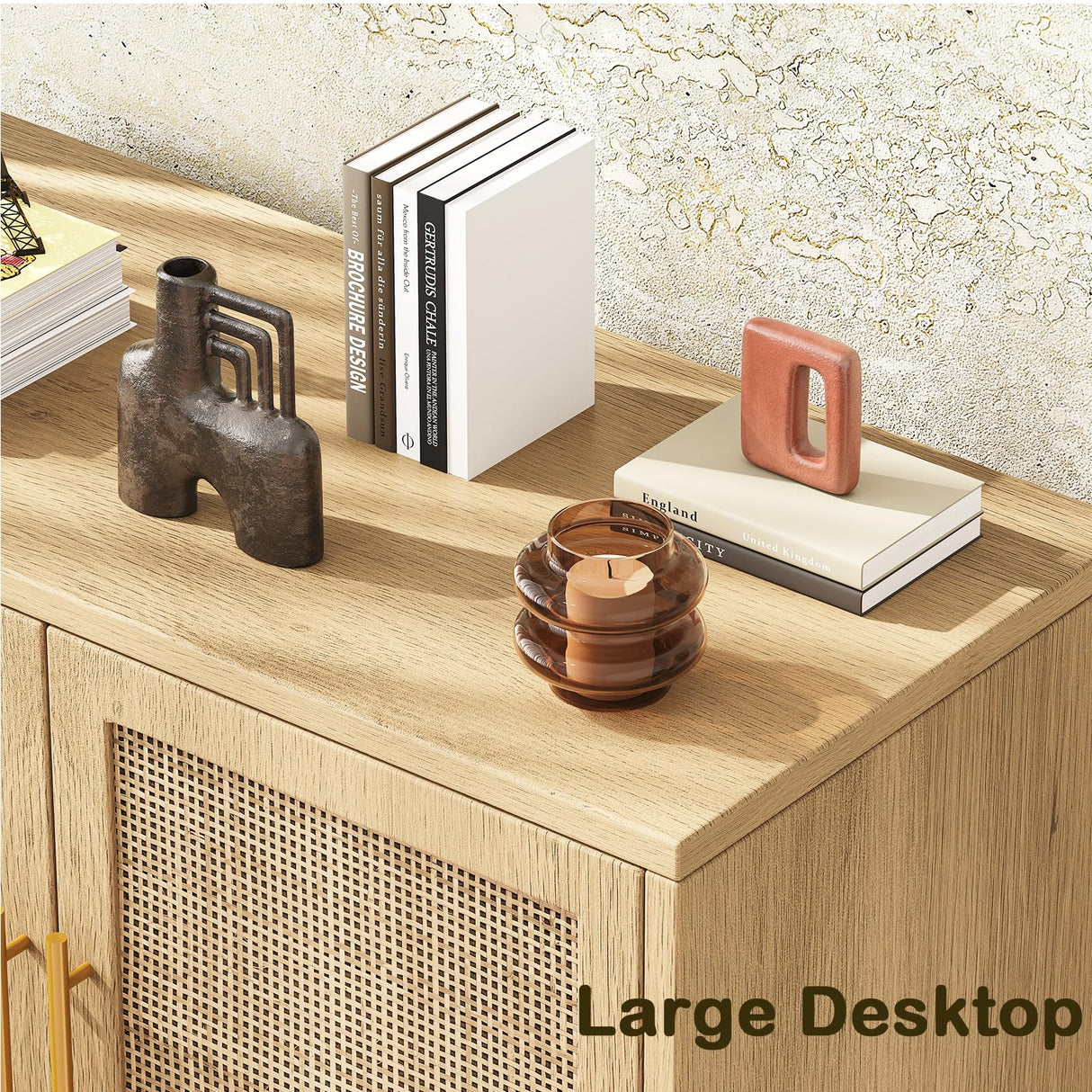 Cabinet with 2 Doors, Bathroom Floor Cabinet, Modern Sideboard Buffet Cabinet, Accent