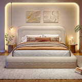 Full Upholstered Cloud Bed Frame with Headboard