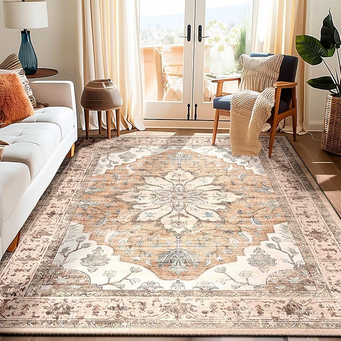 Area Rugs 5x7, Washable Rug, Non-Slip, Rugs for Living Room, Kitchen Rugs, Rugs