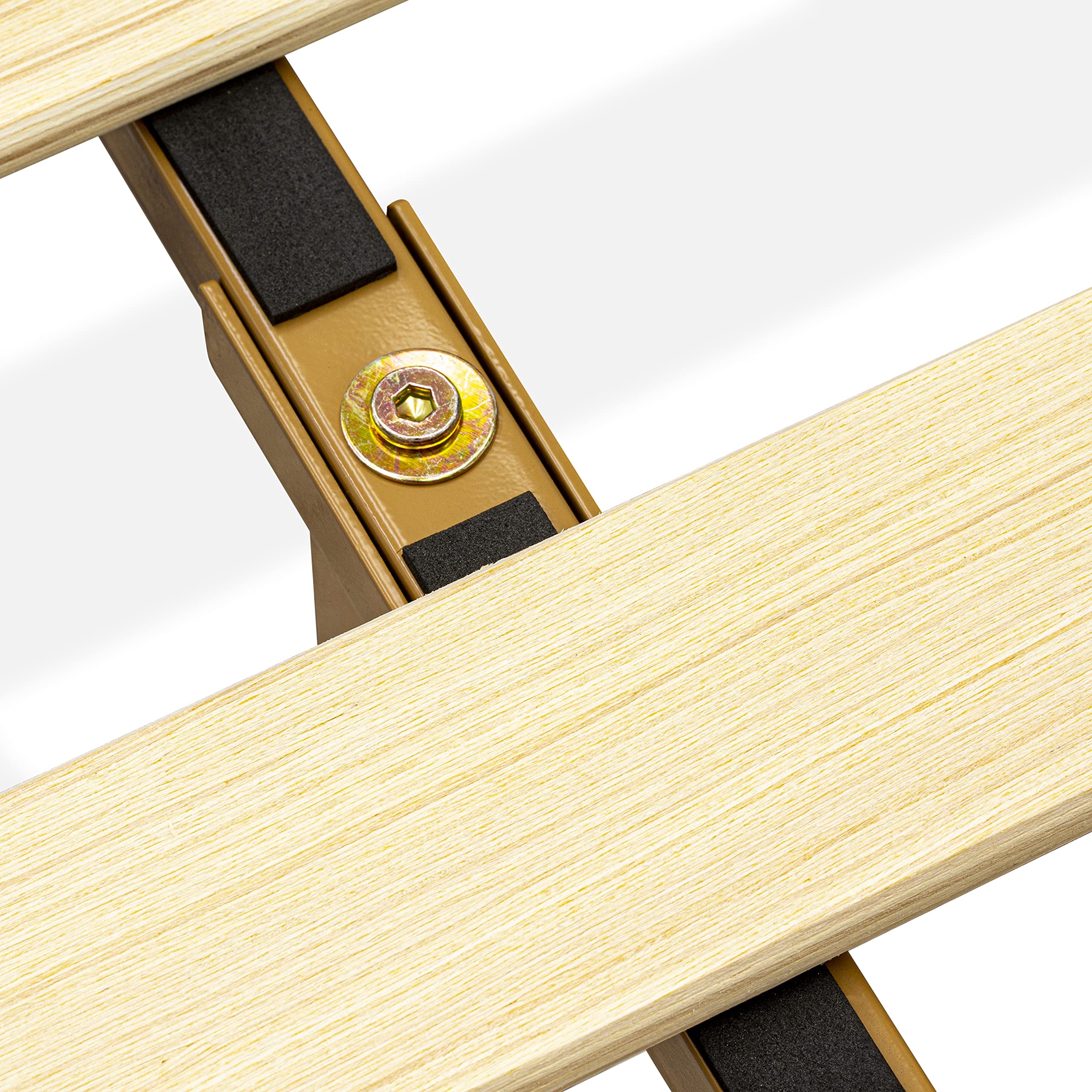 East West Furniture DNP-23-K King Size Platform Bed Frame with 4 Solid Wood Legs and 2 Extra Center Legs - Oak Finish