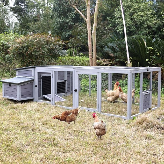RollRoost Chicken Coop With Large Wheels, Waterproof Roof & Expandable Design