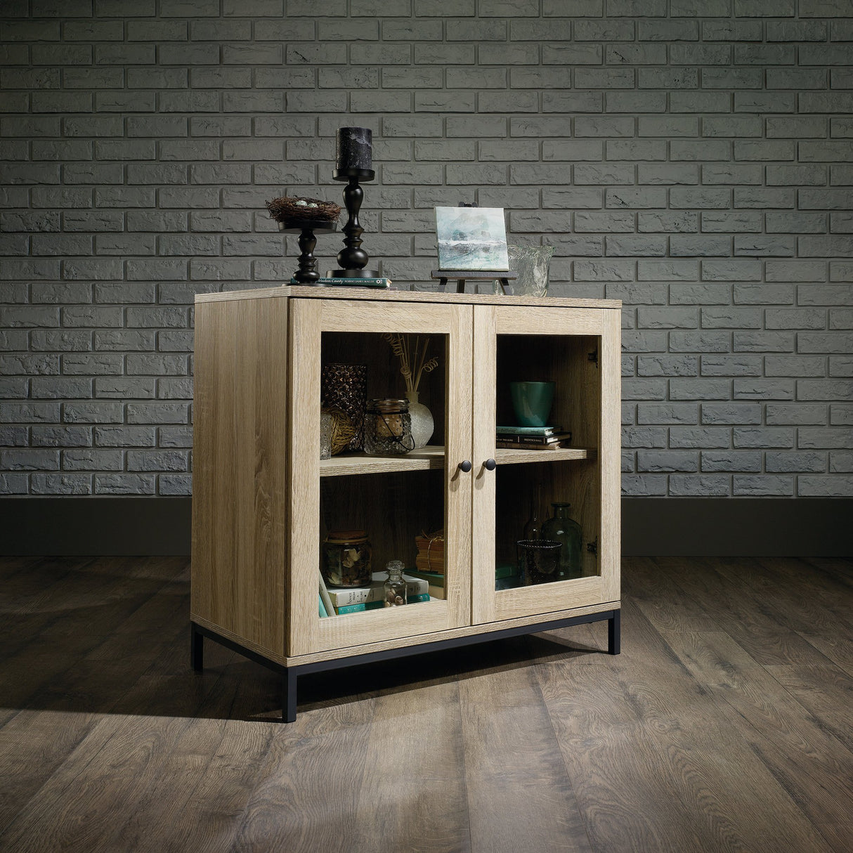 420035 North Avenue Display Cabinet, For TVs up to 32", Charter Oak finish