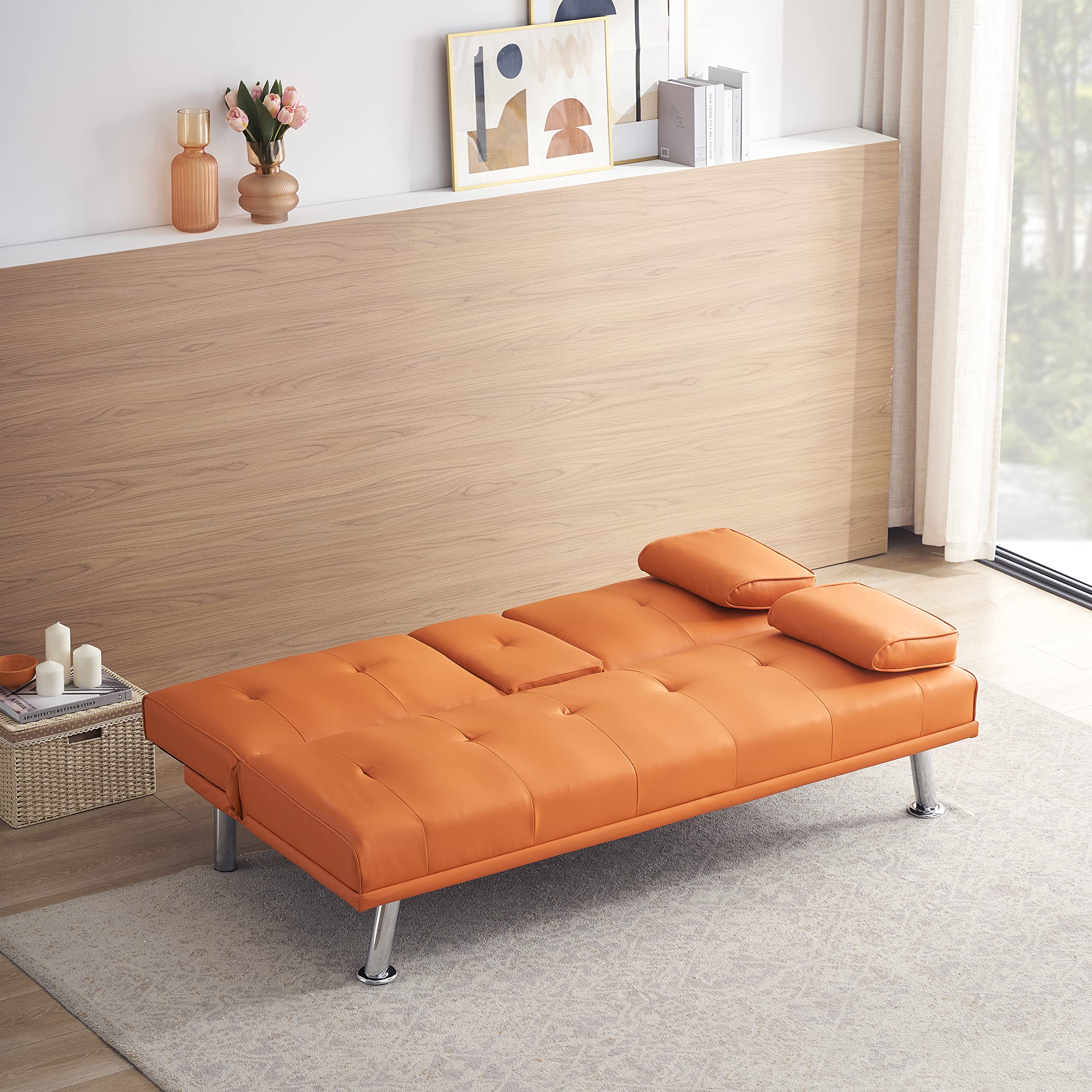 Rose-SF-00540-DX Sofas, 67" W x 31" D x 33" H, Orange