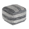 Square Pouf , 24" x 24" x 17", Gray