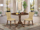 DLGA5-ABK-24 5 Piece Kitchen Table & Chairs Set Includes a Round Dining Room Table