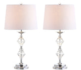 JYL2037A-SET2 Set of 2 Table Lamps Madison 27.5" Crystal LED Table Lamp