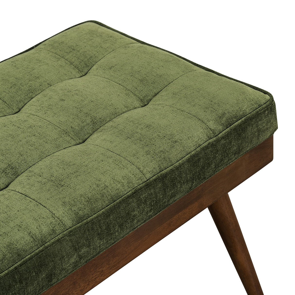 Luca Bench, Distressed Green Velvet