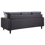 Watsonville - Upholstered Stationary Sofa with Track Arm, Button-Tufted Seat Backs
