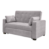 Ainsley Queen Size Convertible Sofa Bed, Light Grey