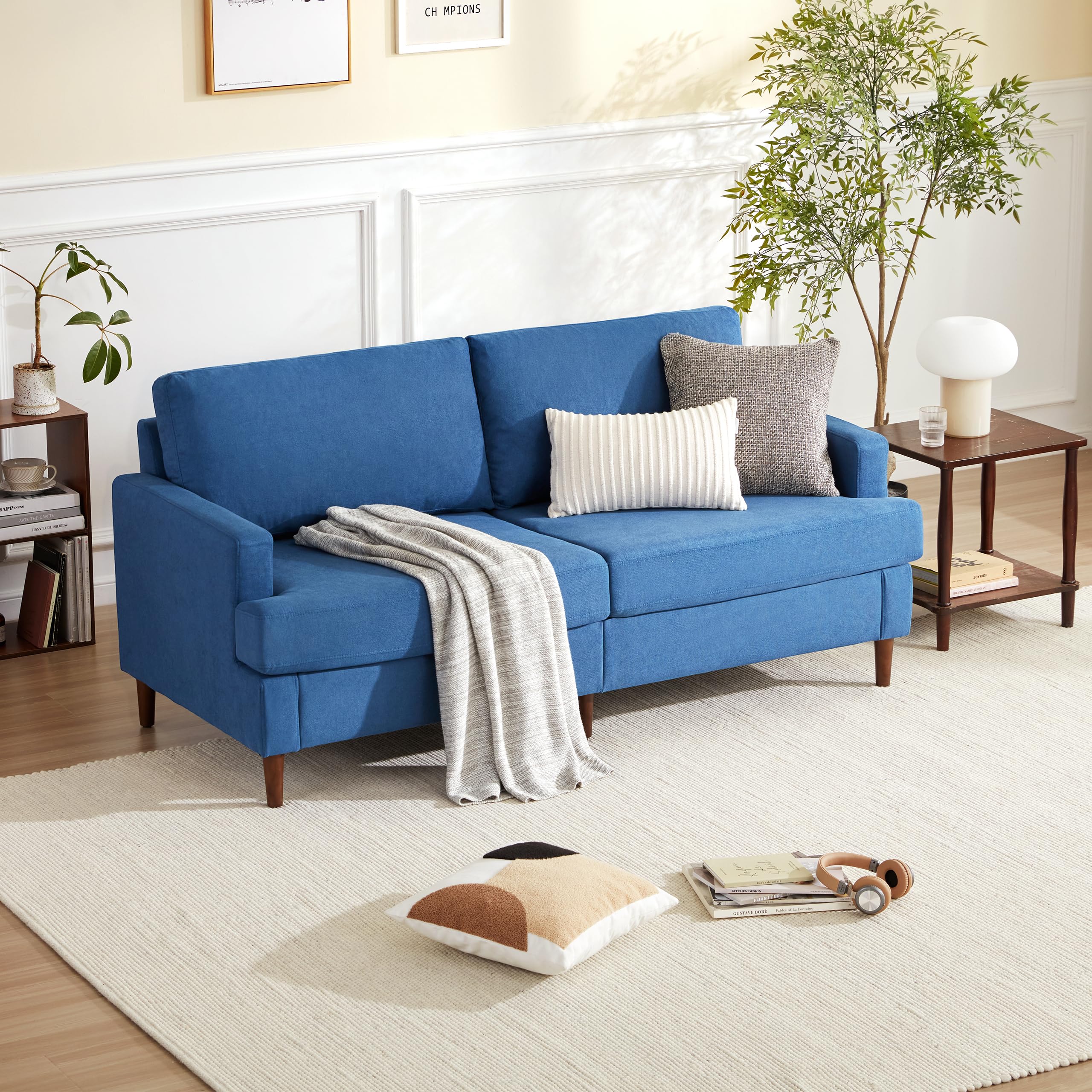 69”W Mid Century Modern Loveseat Sofa, 2 Seater Love Seat Couches for Living Room,