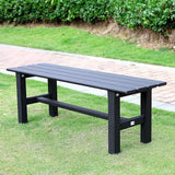 70 Inches Aluminum Outdoor Weatherproof Bench Backless, 550 LBS Bearing Capacity