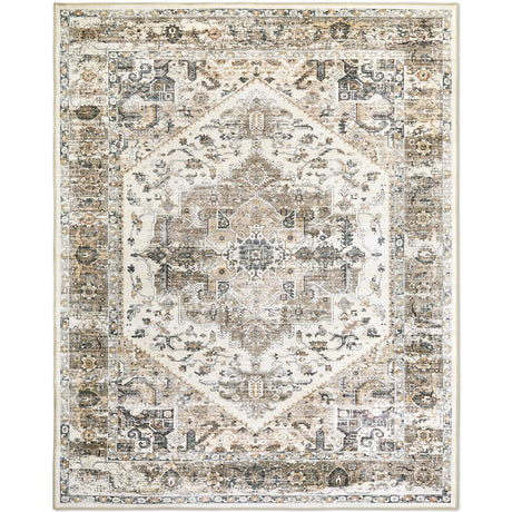 Washable Living Room - 8x10 Vintage Traditional Carpet for Bedroom Dining Room