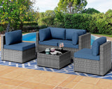 5 Pieces Outdoor Patio Furniture Sets, Patio Sectional Sofa