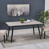 Riley Modern Dining Rubberwood Legs and Laminate Table Top