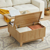 Lift Top Coffee Table, Square Coffee Table with Hidden Storage Compartment