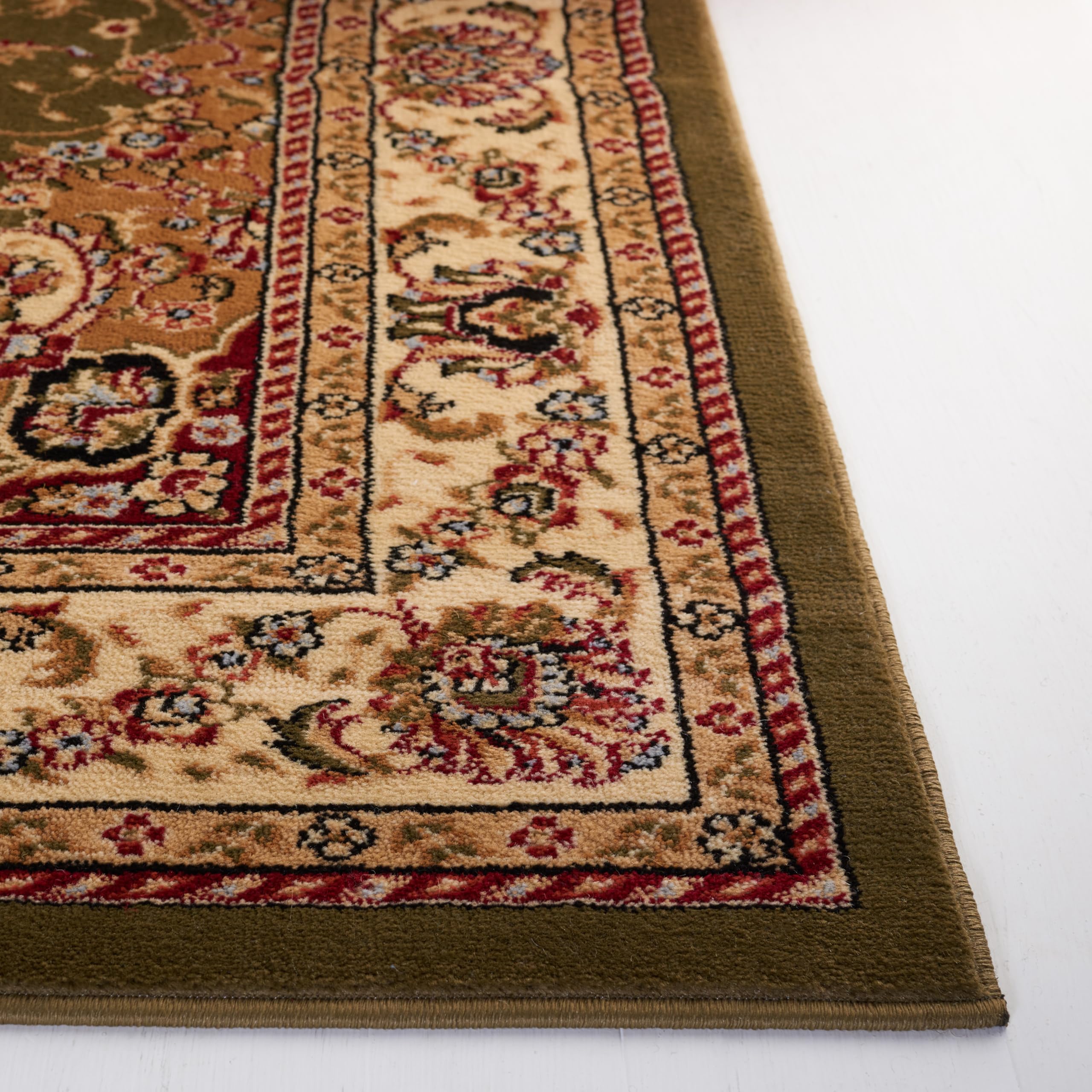 SAFAVIEH Lyndhurst Collection Area Rug - 10' x 14', Sage & Ivory, Traditional Oriental Design, Non-Shedding & Easy Care, Ideal for High Traffic Areas in Living Room, Bedroom (LNH329B)